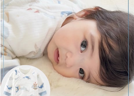 クジラさん夜のお散歩cottonロンパース59〜80