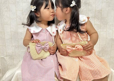 ハート刺繍ワンピース♡バック付き♡73〜100