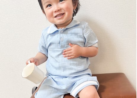襟付き編み込み風セットアップ73〜100