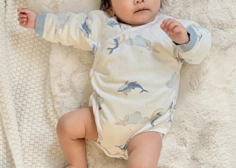 クジラさん夜のお散歩cottonロンパース59〜80
