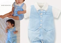 ロイヤルブルーcottonベストロンパース59〜90