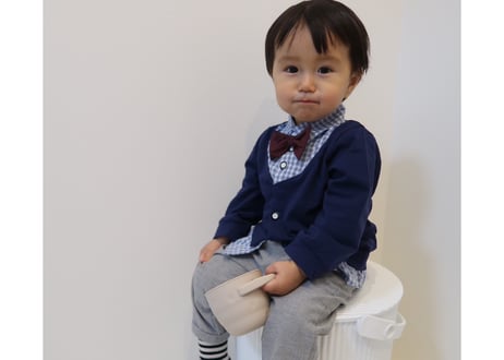 重ね着風蝶ネクタイセットアップ♡59〜100