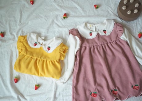 いちご刺繍ワンピース🍓各種70〜100