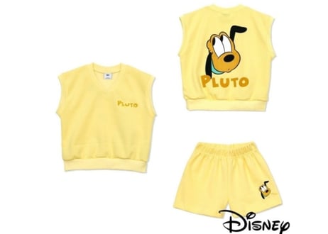 韓国ディズニー刺繍ロゴベストセットアップ80〜120