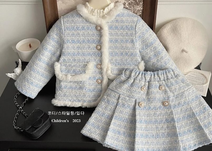 ツイードロイヤルブルーセットアップ🩵90〜140 | Prince