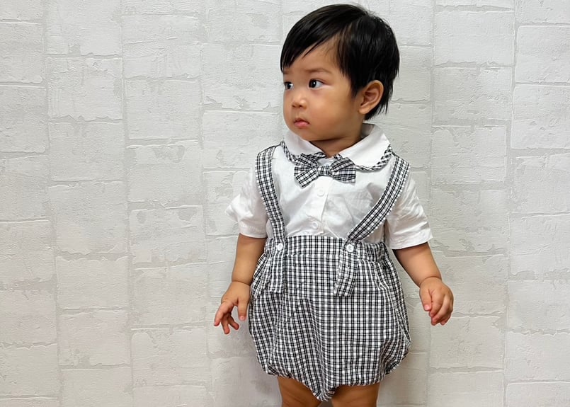 【超美品】MARLMARL 蝶ネクタイロンパース80&ブルマ　セット ロンパース bodysuits | MARLMARL (マールマール) のギフト