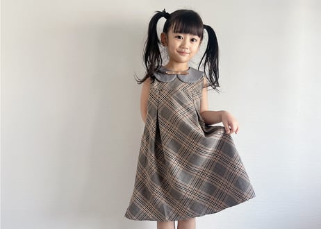 ロイヤルチェックワンピースセット80〜130