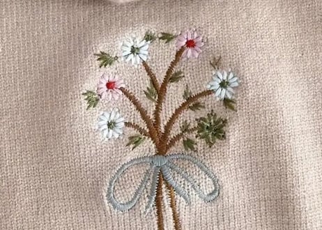 フラワー刺繍フリルロンパース66〜90
