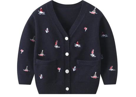 刺繍マリンカーディガン⛵️80〜120