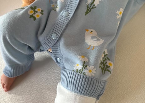 フローラルダックニットロンパース66〜90