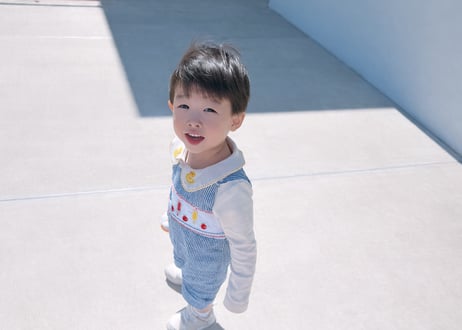 カラフルcottonスモッキングサロペット80〜120
