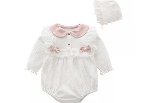 リボンレースロンパース🎀各種59〜80(春夏秋)