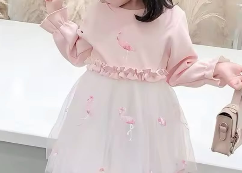 フラミンゴ刺繍ドレスワンピース80〜130 | Prince フラミンゴ刺繍ドレスワンピース80〜130 | Prince