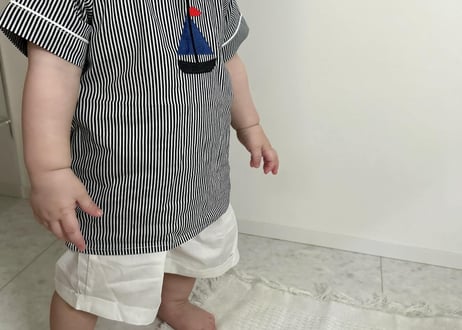 即納ボーダーヨットセットアップ＆ロンパース59〜100