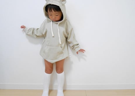 くまさんパーカーロンパース🧸65〜100一部即納