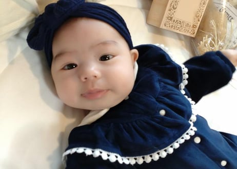 襟付きベロアロンパース♡59〜90