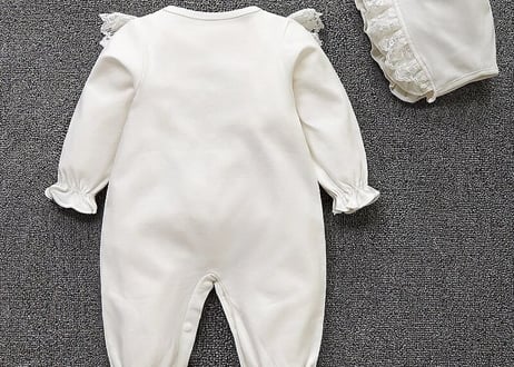 ホワイトロイヤルcottonロンパース🤍新生児〜80🤍
