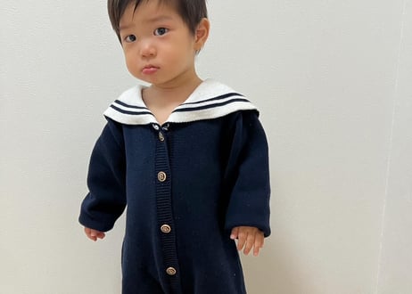 クラシックセーラーニットロンパース66〜100