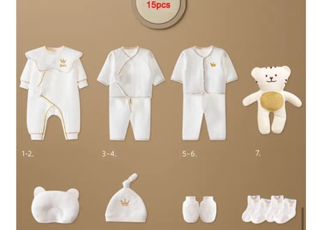 cotton出産準備セット(ギフト🎁)各種　新生児サイズ(59)