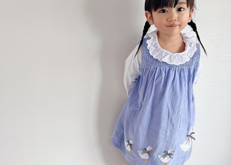 あひるの親子ワンピースセット🪿🩵90〜140 | Prince