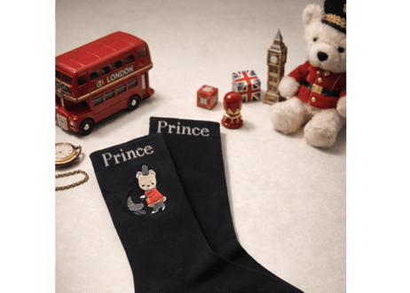 プリスくん刺繍ハイソックス靴下１〜４歳［即納］