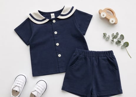 cottonセーラーセットアップ90〜140
