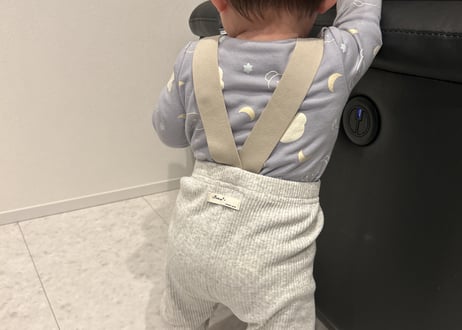 ツートンニットサロペット✴︎66〜100