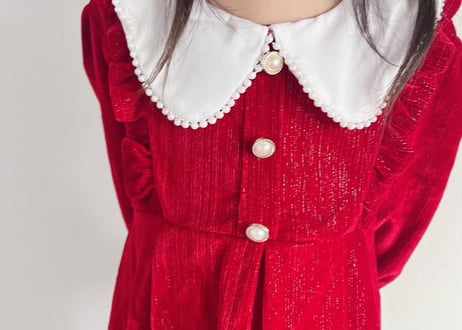 レッドパールXmasワンピース90〜150