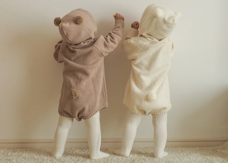 くまさんニットロンパース🧸66〜90一部即納