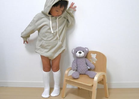 くまさんパーカーロンパース🧸65〜100一部即納