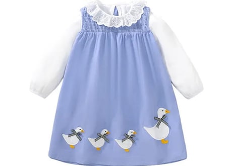 あひるの親子ワンピースセット🪿🩵90〜140