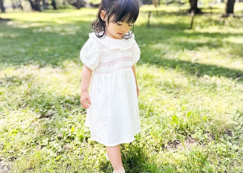 ピエロ襟スモッキングワンピース＆ロンパース | Prince