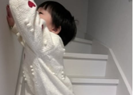 ハート刺繍やわらかニット80〜140