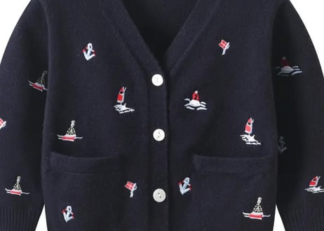 刺繍マリンカーディガン⛵️80〜120
