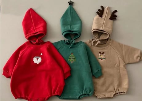 Xmas3カラーロンパース🎄66〜90一部即納