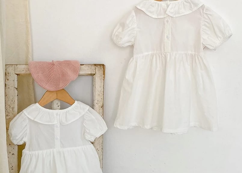 ピエロ襟スモッキングワンピース＆ロンパース | Prince