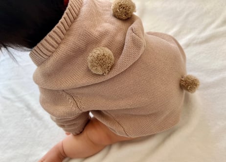 くまさんニットロンパース🧸66〜90一部即納