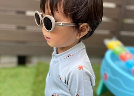 くすみカラー帽子付きスイムウェア80〜130