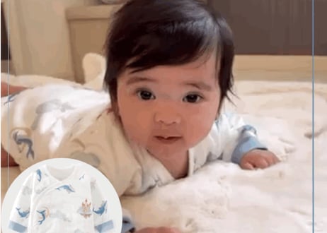 クジラさん夜のお散歩cottonロンパース59〜80