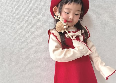 リボンストレートワンピース❤️80〜130