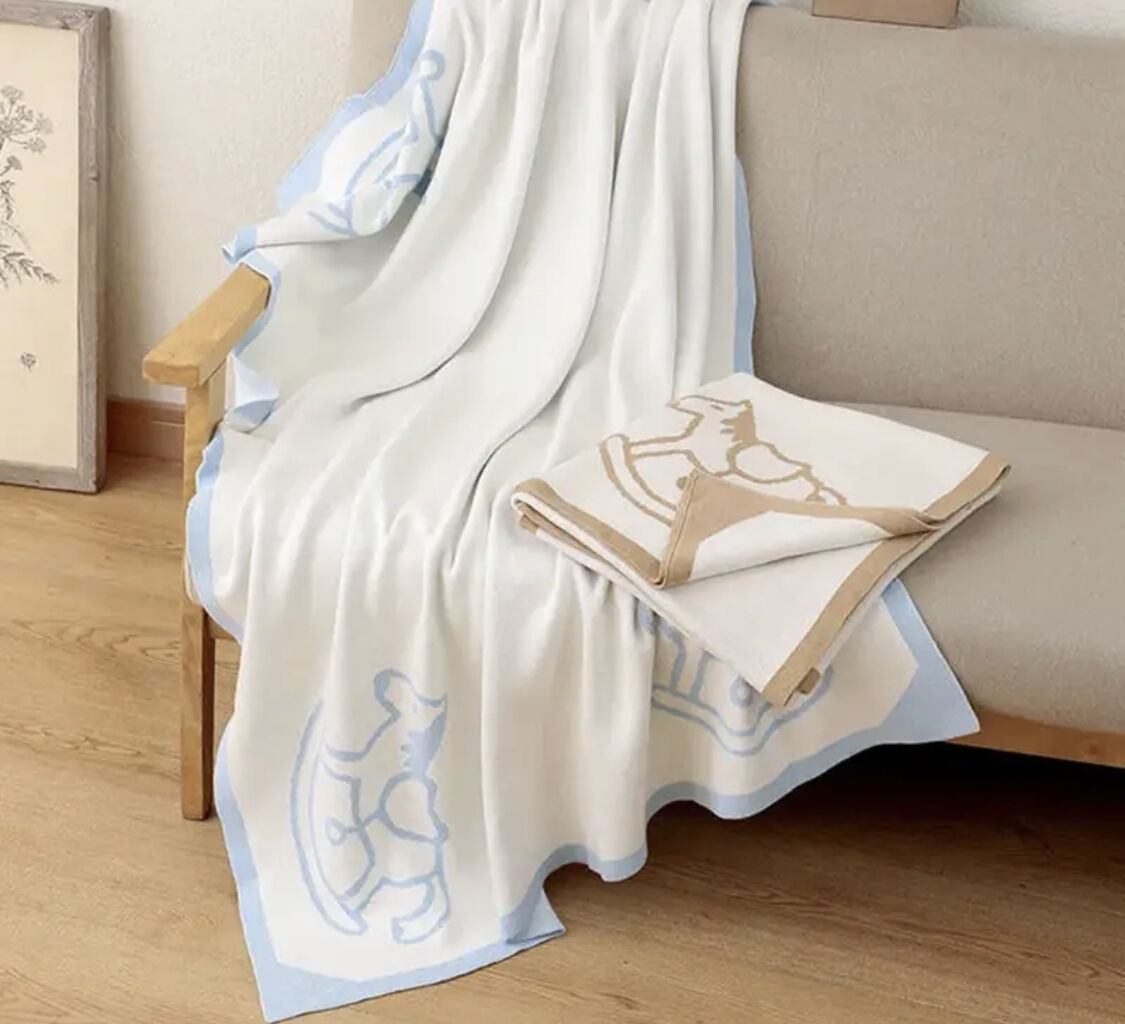 タイで購入 コットンブランケット 120x200cm コットンブランケット ジャージーコットン100％ - 上質で色彩