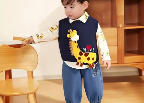 きりんさんトータルコーデ3点セット80〜120