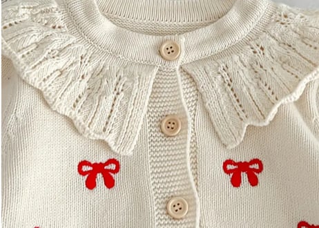 刺繍リボンカーディガン🎀66〜100
