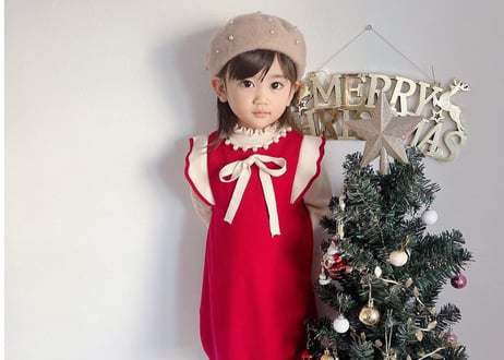 リボンストレートワンピース❤️80〜130