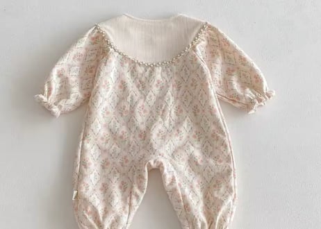 フラワー刺繍ふわふわロンパース66〜100