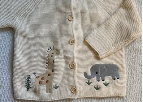 アニマル刺繍カーディガン66〜100