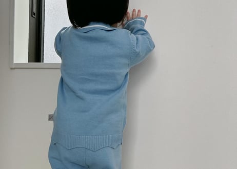 パステルカラー白鳥ニットセットアップ66〜100