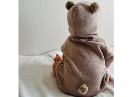 くまさんニットロンパース🧸66〜90一部即納