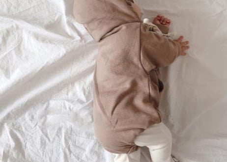 くまさんパーカーロンパース🧸65〜100一部即納
