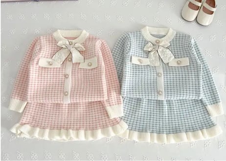 レースリボンニットセットアップ🎀90〜130